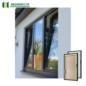 Fenêtre à battant moderne en aluminium Minetal avec design à persiennes orientables, fonction insonorisante, quincaillerie en acier inoxydable - Product Image 2