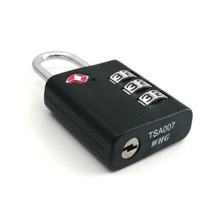 <span class=keywords><strong>Cadenas</strong></span> de voyage <span class=keywords><strong>tsa</strong></span> en plastique noir abs à 3 chiffres pour bagages - Product Image 3