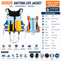 Gilet de sauvetage commercial pour rafting en eaux vives 120-150N, en Oxford 600D, pour adultes et jeunes, PFD pour kayak et sauvetage aquatique