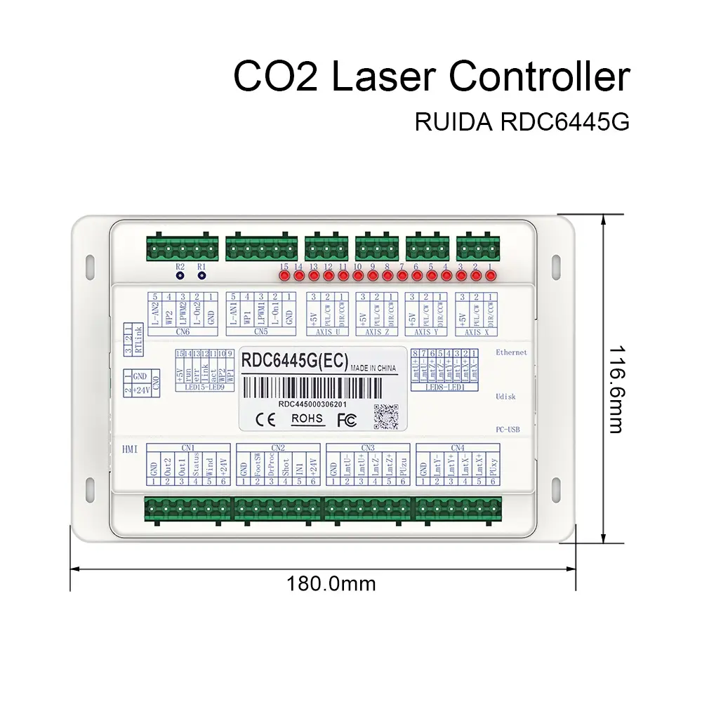 Good-Laser Ruida RDC6445G CO2 Laser Controller Mainboard for CO2 Laser Engraving Cutting Machine