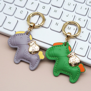Llaveros de Cuero PU con Diseño de Pony Colorido y Adorable, Hechos a Mano, Personalizables, Regalo Promocional, Llavero de Caballo para Bolsos de Mujer - Product Image 6