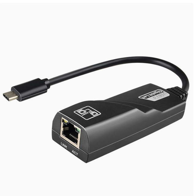 Type-C 3.1 Gigabit Ethernet Adapter (Wired) Type-C to RJ45 External Ethernet Adapter (Driver-Free)