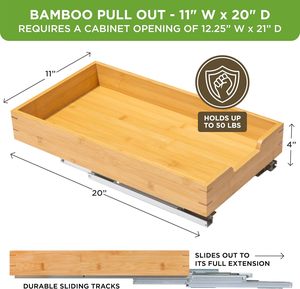 Étagère de rangement coulissante en bambou pour tiroir de cuisine <span class=keywords><strong>sous</strong></span> l'évier, <span class=keywords><strong>organisateur</strong></span> de <span class=keywords><strong>placard</strong></span> extensible - Product Image 3