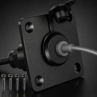 DC5521 IP67 Wasserdichtes 12V/24V Einbau-Durchgangsstromkit Starlink Mini-Steckdose Klappdeckel 18AWG Kabel RV Marine Wandmontage