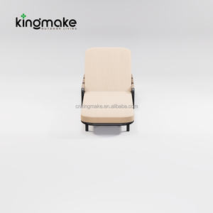 आउटडोर अवकाश लाउंज चेयर पूल एल्यूमीनियम पेटियो फर्नीचर समुद्र तट के लिए कुशन अजस्टबल सूर्य लाउजर - Product Image 4