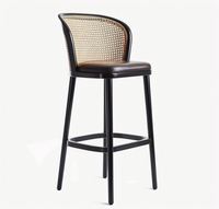 Chaise de bar réglable en rotin, style nordique moderne et minimaliste, écologique, garantie 5 ans, pour hôtel, salle à manger, salon