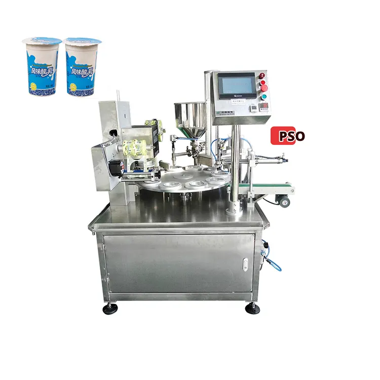 Hot Selling Water / Juice / Ice Cream Litchi Plastic Cup Yogurt Filling Sealing Machine