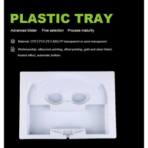 Barquette en plastique blanc jetable de Chine avec design à clapet, taille et forme personnalisées pour l'emballage cosmétique - Product Image 3
