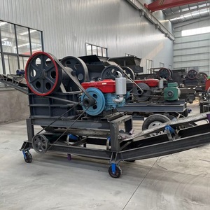 Trituradora de Mandíbulas Portátil con Motor Diésel, Máquina de Trituración de Piedra para Minería, Capacidad Máxima de 15t/h - Product Image 1