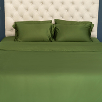 Ensemble de draps plats 100% Tencel Lyocel de Lenzing Company respectueux de l'environnement avec taie d'oreiller