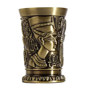 Custom Kiddush Cups Egypt Tourist Souvenir Cups Metal Antique Souvenir Short Glass