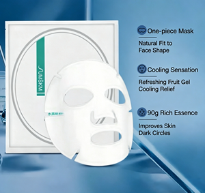 Masque facial en feuille de cristal de collagène <span class=keywords><strong>bio</strong></span>, masque en hydrogel de cristal réparateur, apaisant après les interventions, récupération après-soleil, masque d'hydratation quotidienne - Product Image 1