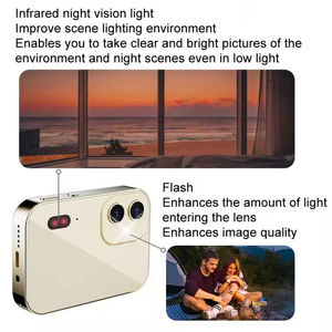 Cámara Digital de Doble Lente 4K 64MP con Pantalla Táctil de 3 Pulgadas, Visión Nocturna IR, Zoom 16X, Cámara CCD para Estudiantes y Vlogs - Product Image 5