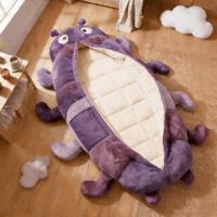 Kantung Tidur Bentuk Ulat Lucu Bahan Plush, Kantung Tidur Perjalanan Luar Ruangan Custom, Minimum Order Rendah