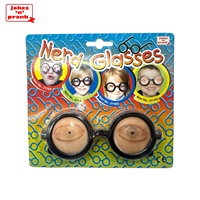 Lunettes de Nerd Amusantes pour Fête d'Halloween, Jouets Magiques Acclamés, Maquillage de Cosplay, Cube de Maquillage Écologique en Plastique Durable