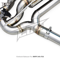 Válvula de Escape Catback de Lujo Personalizada Boska para 240i F22 3.0T 2019-2024, Silenciador de Acero Inoxidable Pulido de 1.5mm de Grosor, 3 Años de Garantía In Situ