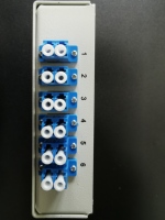 Boîtier de terminaison fibre optique 6 ports sur rail DIN, 12 fibres LC Duplex, panneau de brassage métallique, boîtier de raccordement FTTH