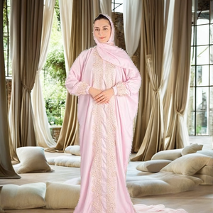 Loriya Hot Selling Casual Breathable Cotton <b>Abaya</b> Designs Islamic Clothing <b>Plain</b> Modest Muslim Women Floor Length Flowy - Product Image 1