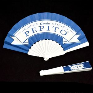 Éventail pliant personnalisé en tissu avec poignée en plastique, écologique, fait main, de haute qualité, avec logo imprimé sur mesure, vente en gros - Product Image 6