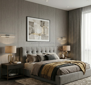 Panneaux muraux modernes en composite bois-plastique à grain de bois, imperméables, pour la maison, la chambre, la salle de bain, l'entrepôt et l'hôpital - Product Image 1