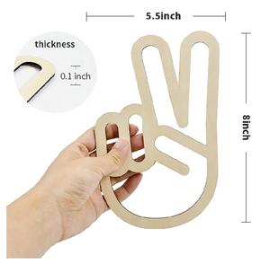 Hawaii <span class=keywords><strong>Aloha</strong></span> Surfer Hand Sign <span class=keywords><strong>Surf</strong></span> Wall Decor Set de 2 Shaka y Victory Letrero de pared de madera Colgar Letrero Suelto - Product Image 4