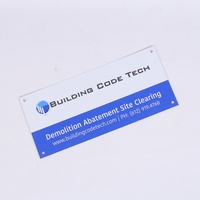 Plaque murale en aluminium personnalisée avec impression UV, code QR et numéro de téléphone pour bureau ou entreprise