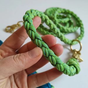 Collar personalizado de lujo con diseño personalizado, cadena LED para perros, arnés resistente para mascotas, paracord, macramé, Collar para perros, chaleco, conjunto de arnés - Product Image 2