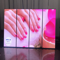 Layar LED Poster Portabel P2.5 Dalam Ruangan, Pintar, 4K HDR10, Tahan Air, Kecerahan 600cd, Pemutar Iklan untuk Pusat Perbelanjaan