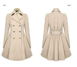 Cappotto Invernale Lungo da <span class=keywords><strong>Donna</strong></span>, Parka con Collo a Risvolto, Giacca Antivento, Trench Elegante, Giacca da <span class=keywords><strong>Lavoro</strong></span> Autunnale - Product Image 2