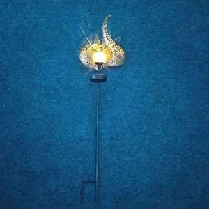 Solar Flame Garden <b>Light</b> <b>Led</b> Iron Art Decor With <b>Light</b> <b>Sensor</b> Outdoor Standing Lamp - Product Image 3