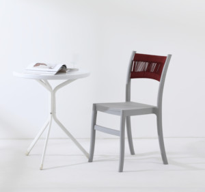 Usine de meubles de jardin Prix bon marché Restaurant empilable Patio noir extérieur rotin tissé corde plastique salle à manger chaise - Product Image 5