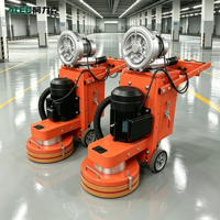 Meuleuse à béton robuste 350 mm 3 kW, machine électrique de ponçage et de polissage du ciment et de l'époxy pour les entreprises de location d'équipements