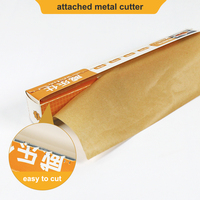 Rouleau de papier parchemin antigraisse antiadhésif de 30cm x 20m personnalisé pour la cuisson emballage alimentaire kraft brun non blanchi rouleau de papier ciré sec