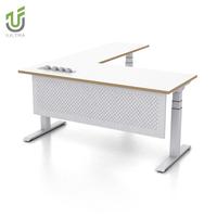 IULTRA Bureau électrique assis-debout en L 180x80, double moteur avec surface spacieuse et contrôle de la mémoire, pour de grandes installations