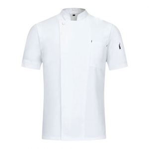 Uniformes de Diseño para Hostelería, Camisas de Manga Corta para Camareros, Impermeables, al por Mayor, Unisex, con Cierre - Product Image 1