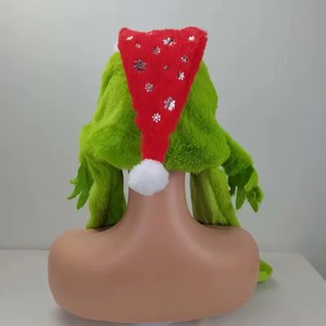Chapeau de Noël LED 2025 lumineux pas cher, motif renne et Père Noël, en peluche douce avec oreilles mobiles à air comprimé, chapeau de dessin animé mignon - Product Image 3
