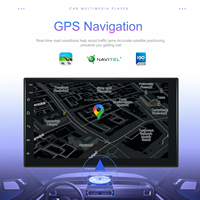 Radio Mobil Podofo Android Double Din 7'' Murah, AHD GPS WIFI BT DSP FM Kipas Pendingin, Suara Cerdas, Layar Terpisah, Stereo Mobil