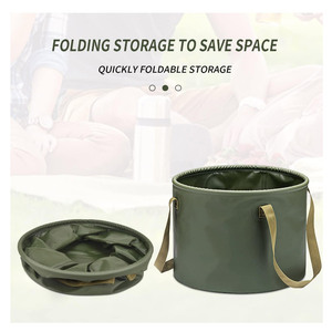 PVC không thấm nước đa chức năng Trọng lượng nhẹ 20L cắm trại ráp gấp bồn tắm có thể gập lại nước ngoài trời xô - Product Image 3