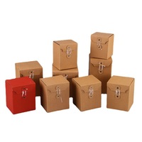 Venta al por mayor personalizable UV Foil corrugado Kraft caja de embalaje para té regalos tazas ropa interior calcetines cuero de vaca-Caja carpetas