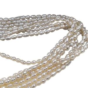 Perlas de Agua Dulce Blancas Hechas a Mano de 4-5 mm, Casi Perlas, Semiterminadas, Accesorios para Collares DIY, Color Natural al por Mayor - Product Image 5