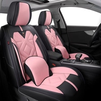 Fundas Universales de Cuero para Asientos de Coche, Juego Completo, Interior Automotriz de Lujo, Fundas de Asiento de Coche Personalizadas de PU/PVC