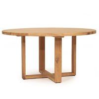 Table et chaises d'extérieur modernes Chaise de salle à manger empilable de luxe durable pour hôtel Ensemble de salle à manger en bois de teck Mobilier de jardin