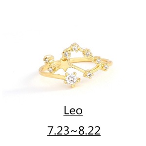 Zodyak yüzükler kadınlar için doğum günü hediyeleri 14K altın kübik zirkonya sevimli yıldız butik kişiselleştirilmiş yüzük Astrology göksel yüzük - Product Image 3