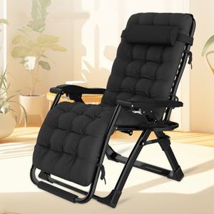 Yutang उच्च गुणवत्ता वाले काले ग्रे थचिकन कुशन आउटडोर सनशेड रिक्लियर गार्डन बालकनी कस्टम रंग शिविर समुद्र तट लाउंज कुर्सी - Product Image 5