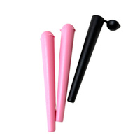 Tube en plastique conique violet de 120 mm avec couvercle à charnière pour médicaments et pilules, pré-emballage