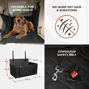Reforza las 4 correas traseras para estabilizar la alfombrilla para mascotas en el coche, plegable, impermeable y resistente a los arañazos. - Product Image 5