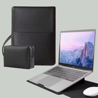 Funda Profesional 2 en 1 para Portátil de Cuero PU con Bolsa de Carga Desmontable, Versátil para el Trabajo