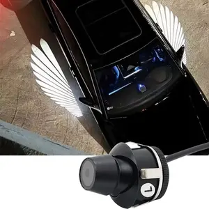 Factory Direct Sell Universal Car Angel Wings LED Welcome Lights Auto Side Door Shadow Decor Laser Projector Atmosphere Lamp