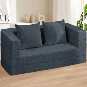 Canapé-lit pliant convertible avec coussins en éponge offerts, fausse fourrure de haute qualité <span class=keywords><strong>pour</strong></span> chambre et <span class=keywords><strong>studio</strong></span> - Product Image 1