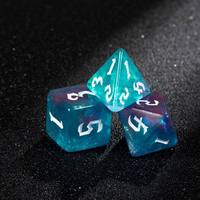 Ensemble de 7 dés multi-faces en acrylique poli, avec rangement portable, compatibles pour jeux de rôle de table, cadeaux